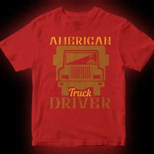 New American Truck Driver Shirt Dad Gift Trucker Gear Big Rig CDL Road Trip